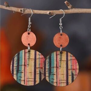 Multicolor Wooden Earrings